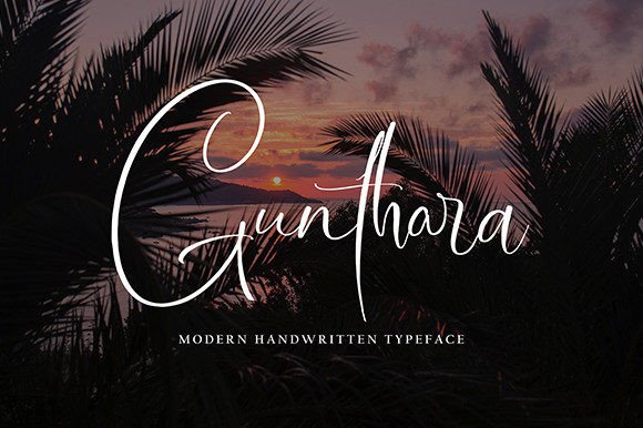 Gunthara: A Stylish Script Font