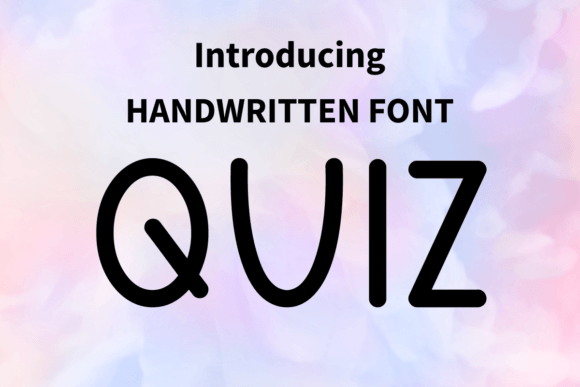 Quiz: A Handwritten Font for Modern Web Design