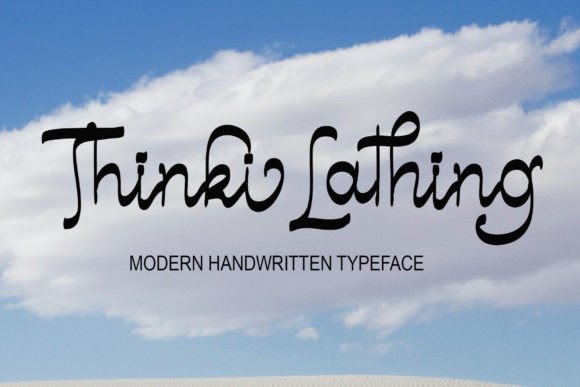 Thinki Lathing: A Handwritten Font for Creative Projects